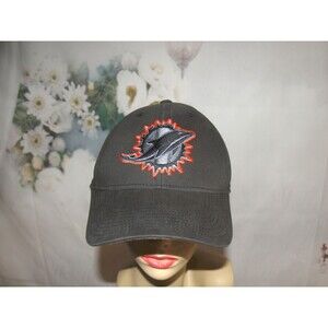 Miami Dolphins Hat Black Logo NFL Hat NFL Team Apparel Unisex Adult Baseball Cap